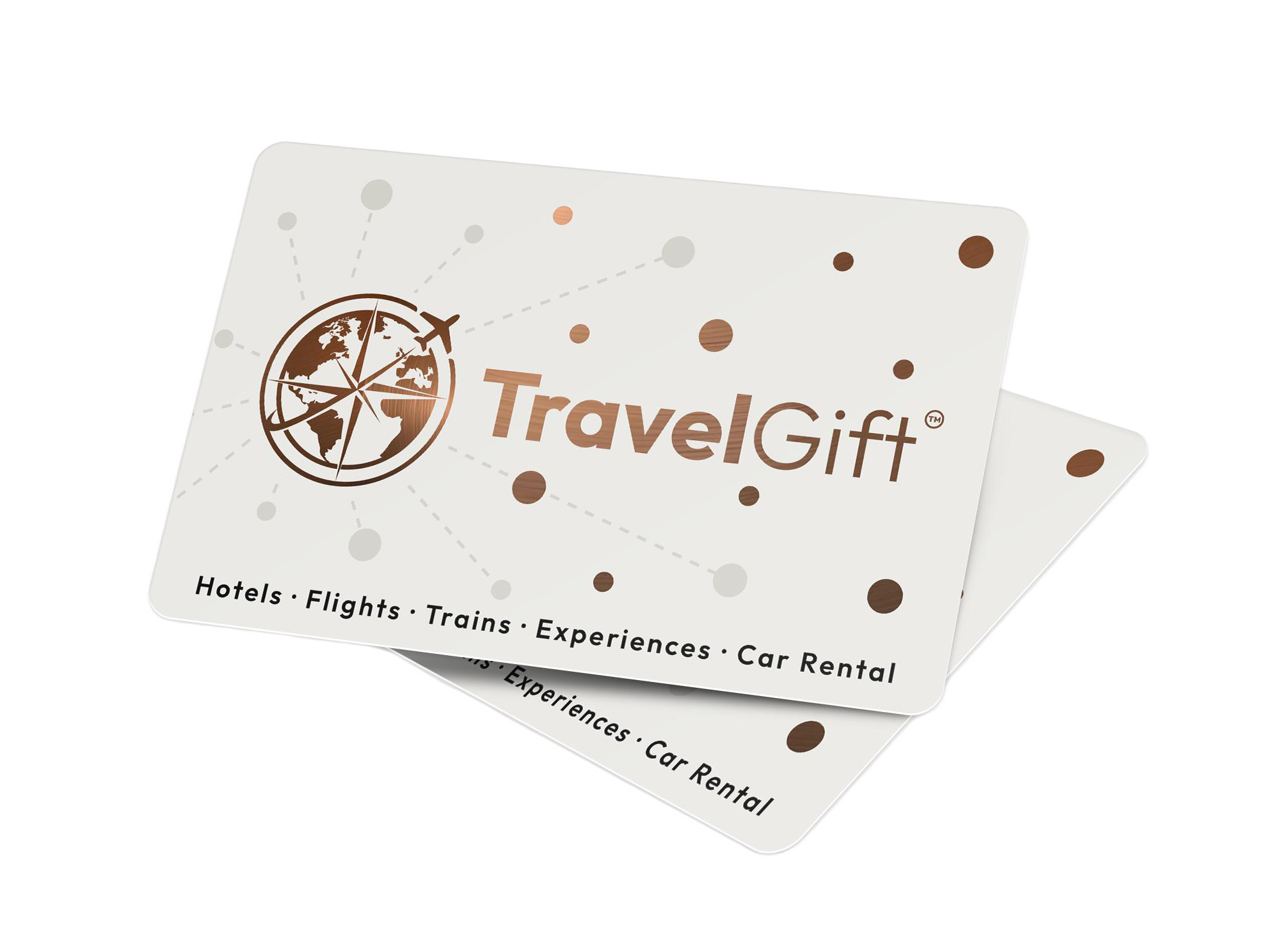 TravelGift gift card USA for hotels, flights, trains, experiences, and car rental